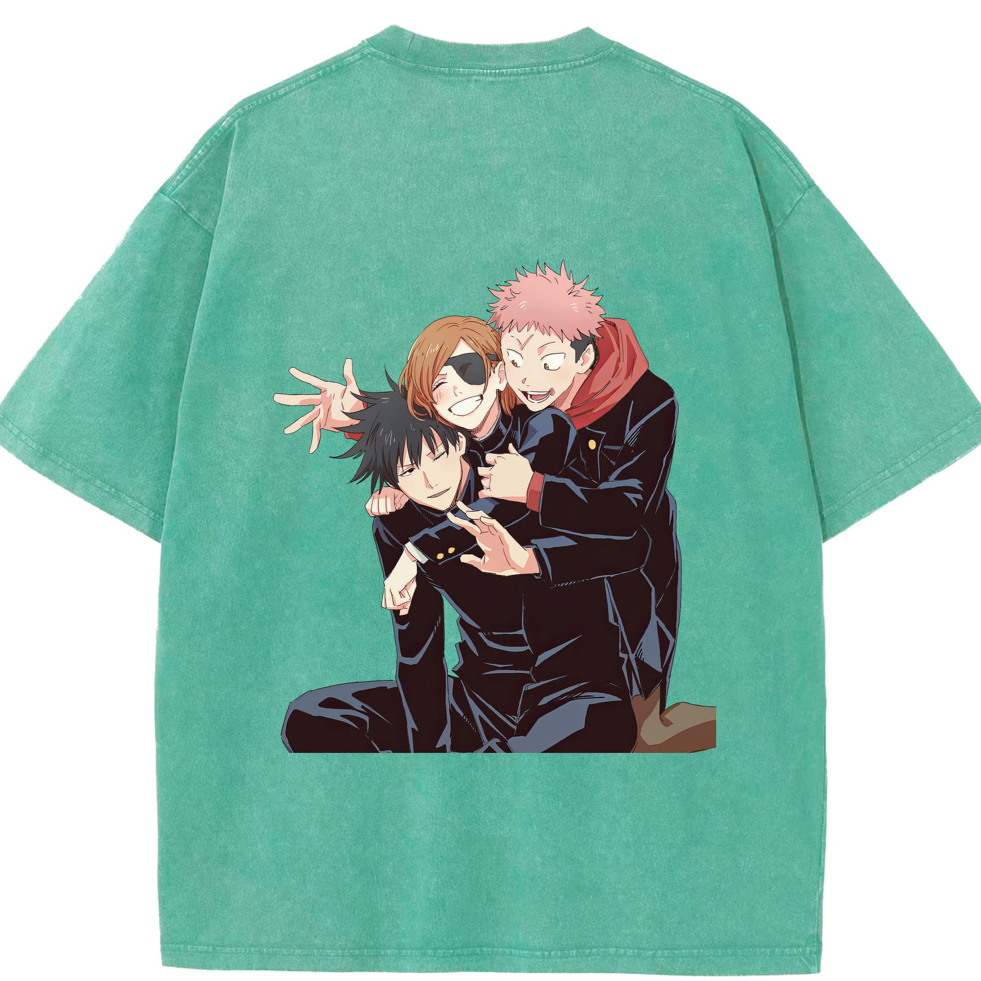 （画像用） 呪術廻戦 Jujutsu Kaisen 綿100% ヴィンテージ風 半袖Tシャツ（背面プリント）